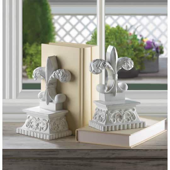 8.5" Fleur-De-Lis Decorative Bookends